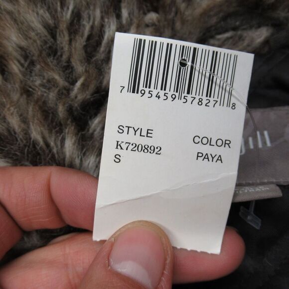 J Jill Vest Womens Medium Brown Pockets Cinch Waist Faux Fur Collar Full Zip NEW - Picture 7 of 14